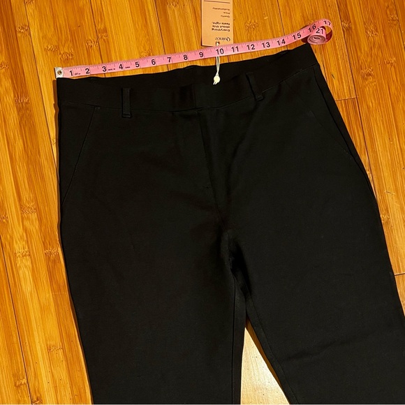 NWT Quince Pull On Ultra-Stretch Ponte Straight Leg Pants Black Size L - Picture 10 of 14